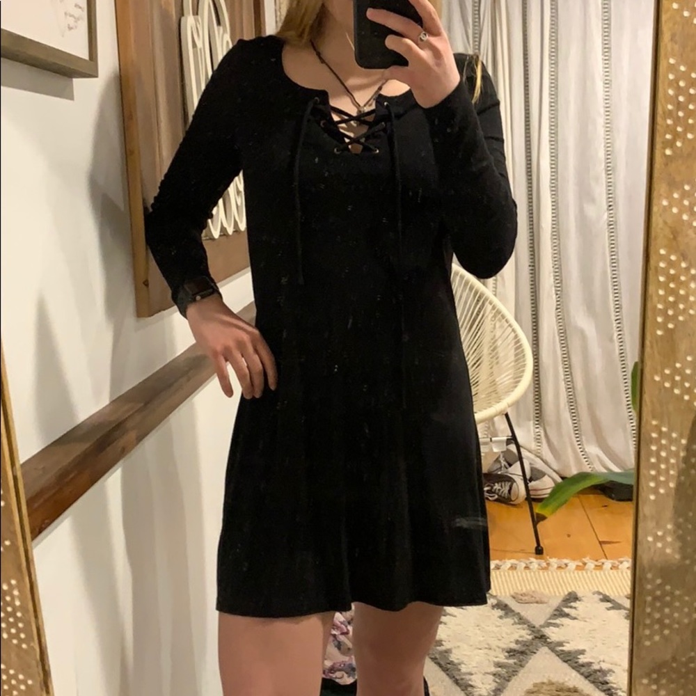 About A Girl, Longsleeve Black Dress